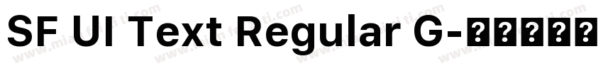 SF UI Text Regular G字体转换